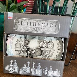 British Design • Halloween • Apothecary Plates •  Set of 4